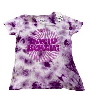 Chaser David Bowie purple tie dye band tee Medium